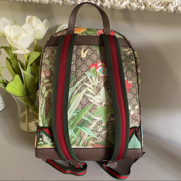 Gucci Large GG Web Supreme Monogram Backpack Unisex - Picture 3 of 16